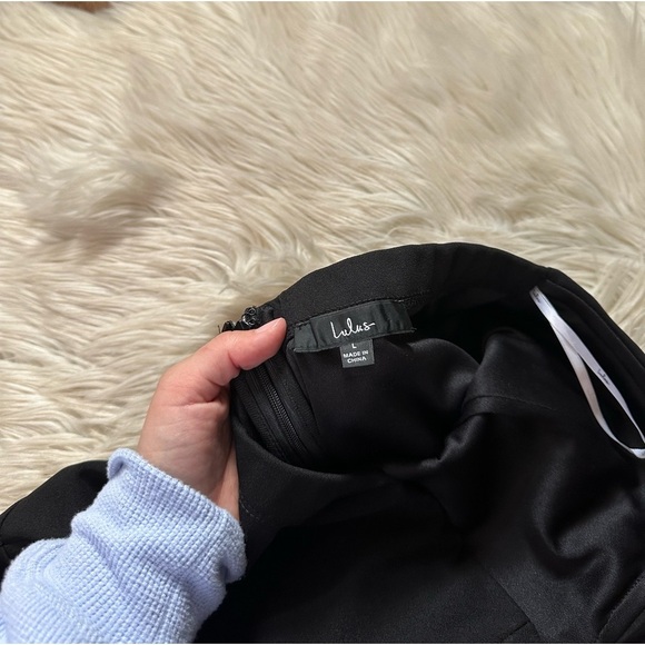 LULU’S Edith Black Strapless Wide-Leg Jumpsuit - Picture 8 of 8